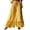 352#Yellow, variant on Women's Linen Pants Boho High Waisted Wide Leg Pants Woman Loose Drawstrings Lace Trousers with Pockets