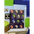 thumbnail image 3 of Mojang Minecraft Blue Plush Blanket 40" x 50" Fleece Throw Soft & Cozy, 3 of 3