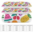 thumbnail image 2 of HAHDAXIA Summer Fruit Pattern Bedding Solid Comforter Set for All Seasons,3 Pieces(1 Comforter+2 Pillowcases),Soft Microfiber Bedding Set King(90"x90"), 2 of 7