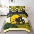 thumbnail image 2 of jejeloiu American Rugby Helmet 7-Piece Twin Bedding Sets,Football Ball Games Bedding Comforter Set For Sport Lover Reversible, 2 of 8