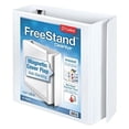 thumbnail image 1 of Cardinal 3 Ring Binder, 3 Inch FreeStand Binder with Magnetic Cover Flap, Shelf Pull and 5 Color-Coded Rings, ONE-TOUCH Easy Open Locking Slant-D Rings, Holds 650 Sheets, White, 1 of 7