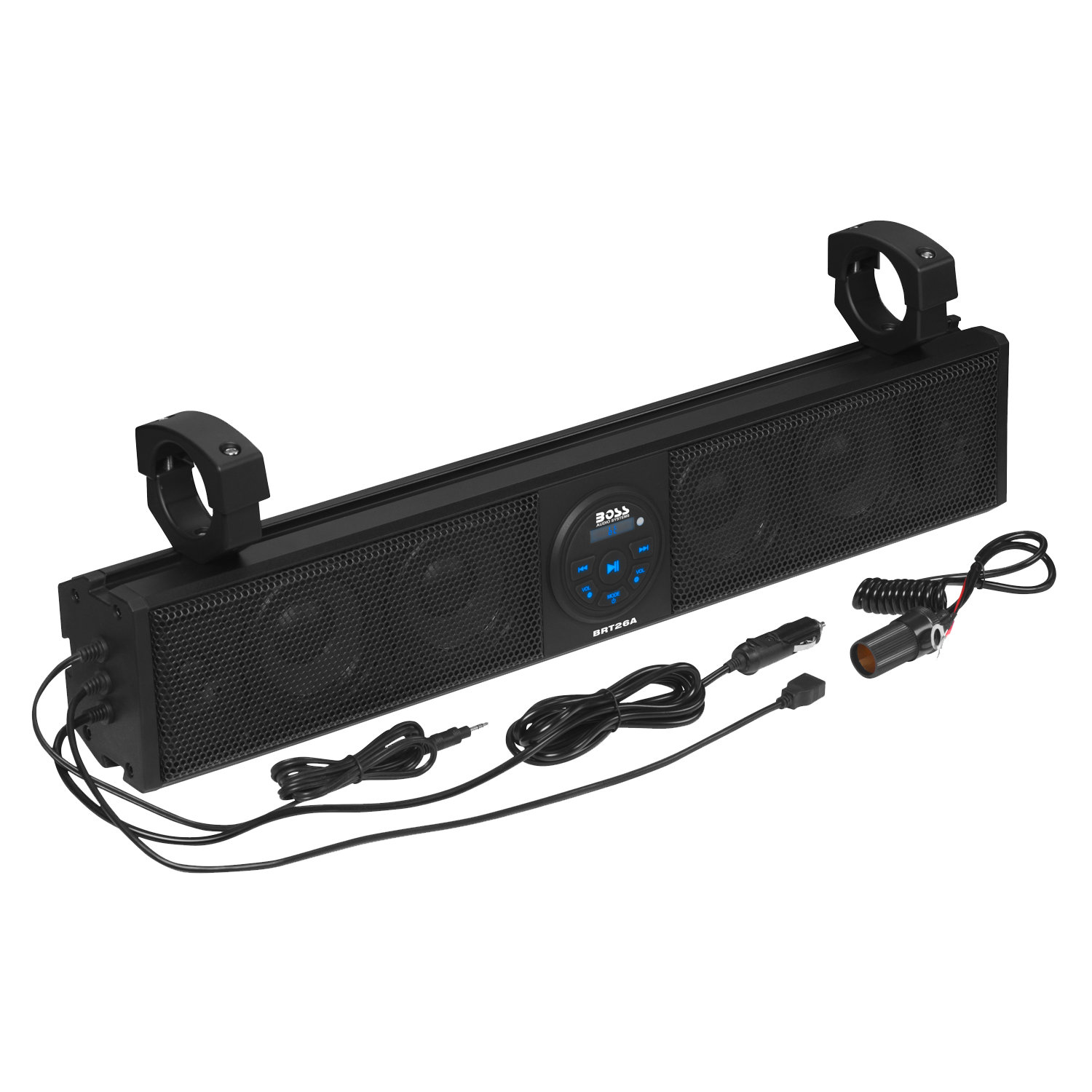 Boss Audio Systems BRT26A ATV UTV Sound Bar IPX5 Rated Weatherproof Bluetooth Amplified Speaker (26 Inch Wide)