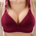 thumbnail image 4 of Sports Bras Women Middle Elderly Without Steel Ring Gathering Comfortable Jacquard Bra Bra Red 38, 4 of 4