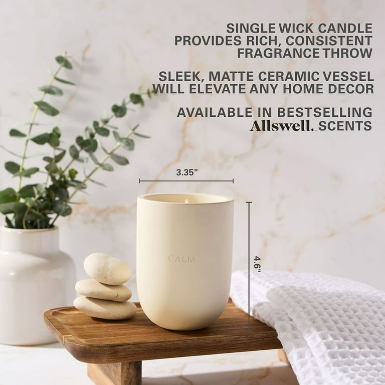 Allswell Calm (Coconut + Citrus + Amber) Scented 1-Wick Ceramic