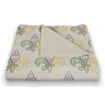 thumbnail image 2 of Creative Products Fleur De Lis Pattern 50x60 Coral Fleece Blanket, 2 of 3