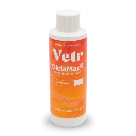 DiclaMax 2.50% Diclazuril for Horses, Dogs, Cats. 120 mL/4 Ounce, for Non-Food Chain Animals