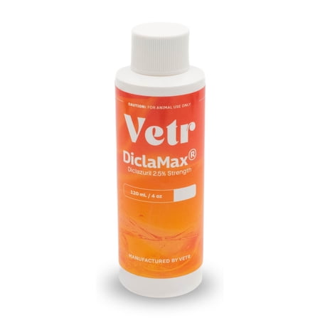 DiclaMax 2.50% Diclazuril for Horses, Dogs, Cats. 120 mL/4 Ounce, for Non-Food Chain Animals