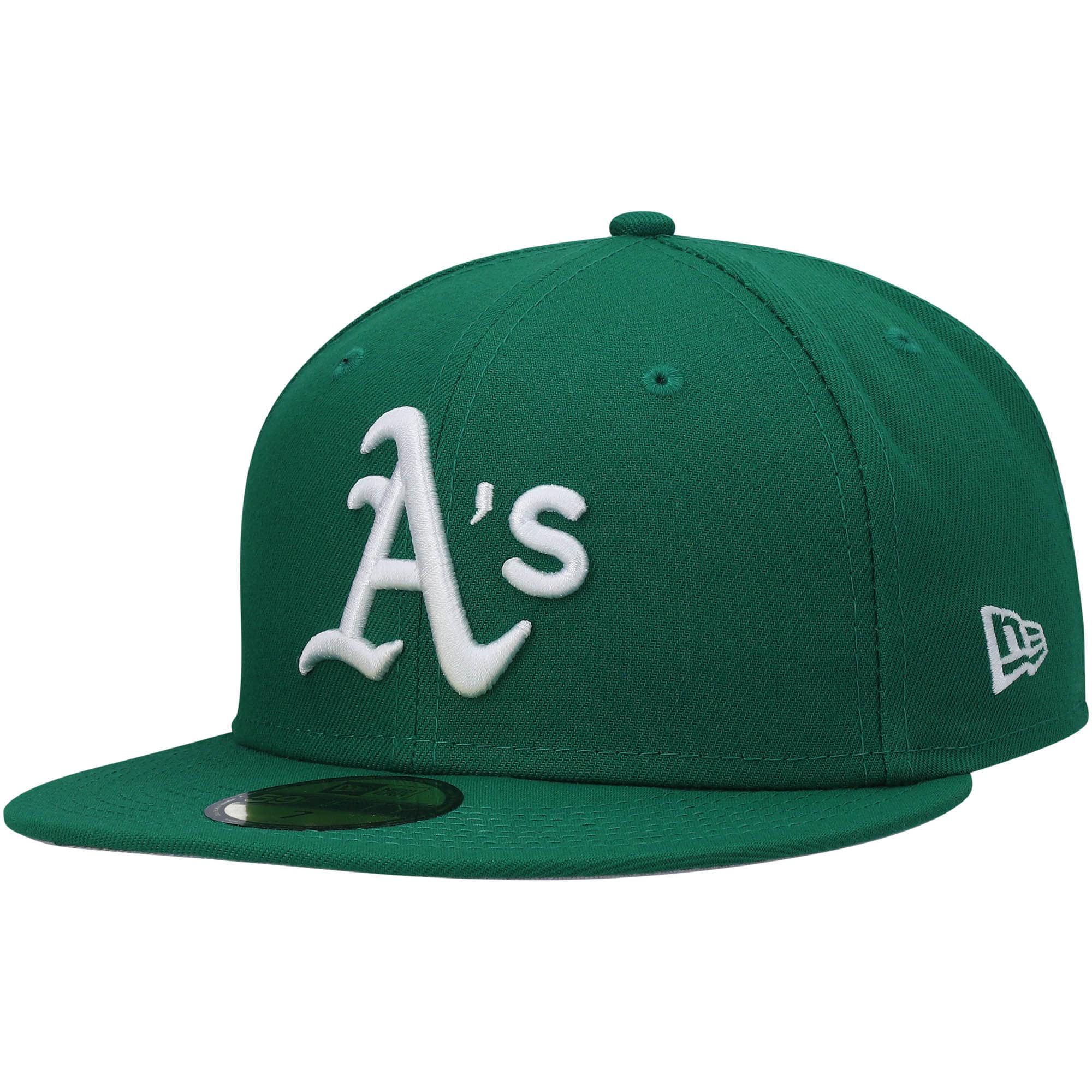 Men's New Era Kelly Green Oakland Athletics White Logo 59FIFTY Fitted ...