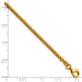 thumbnail image 2 of 14k Yellow Gold Polished Sparkle-Cut 2.2mm Solid Franco Chain Necklace 24 Inch Chain Necklace for Women and Men, 2 of 2