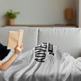 thumbnail image 3 of Adventure Soft Flannel Fleece Throw Blanket, Retro Beginning of the Adventure Words on White Backdrop Vintage, Cozy Plush for Indoor and Outdoor Use, 70" x 90", Black White, by Ambesonne, 3 of 5