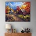 thumbnail image 3 of Bosque casa paisaje pintura de diamantes de imitación paisaje cristal punto de cruz decoración del hogar imagen de diamante Eigraketly JJ14138-06, 3 of 6