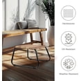 thumbnail image 3 of Outdoor Patio Footstools,PE Rattan Ottoman Wicker Foot Rest,Small Balcony Furniture Additional Seating Side Table for Outside 2 Set Beige, 3 of 14