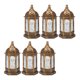 thumbnail image 5 of Mini linterna de Ramadán, estilo retro marroquí, LED decorativa, linterna Eid Mubarak para el hogar, patio, festival de bodas, 6 uds., bronce dorado, 5 of 8
