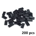 thumbnail image 1 of 200pcs DIY Building Blocks Figure Bricks Smooth 1x2 ColorFul Educational Creative Size Compatible With all brand for Kids black 200pcs, 1 of 6