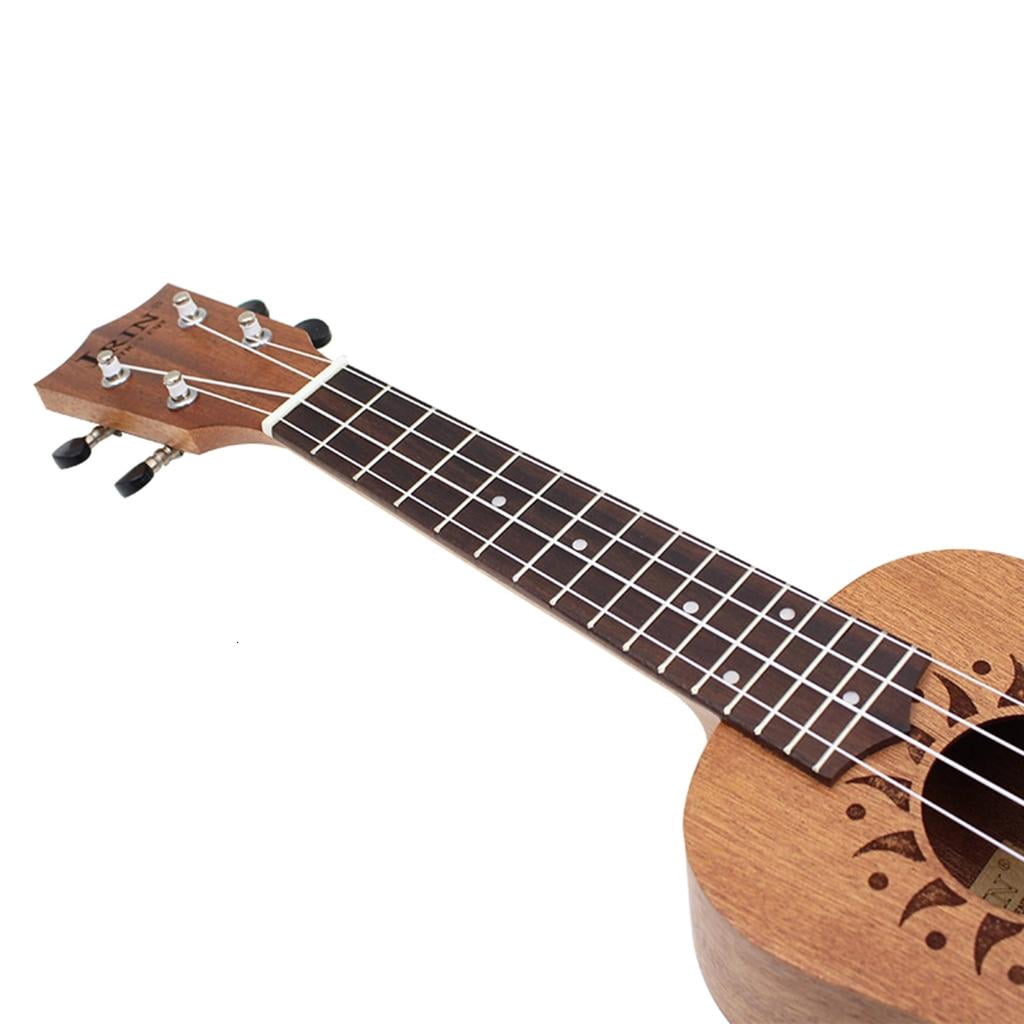 Yihuala Portable 21 Inch Ukulele 4 Nylon Strings Small Guitar Simple Pattern Acoustic Ukulele for Beginners
