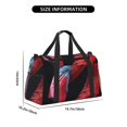 thumbnail image 3 of Disketp Closeup Red Flamingo Portrait Bolsa de Viaje Tipo Duffle, Bolso de Mano para Fin de Semana para Mujer, Bolsa de Gimnasio Ligera para Hombre, Esencial para Viajes, 3 of 7