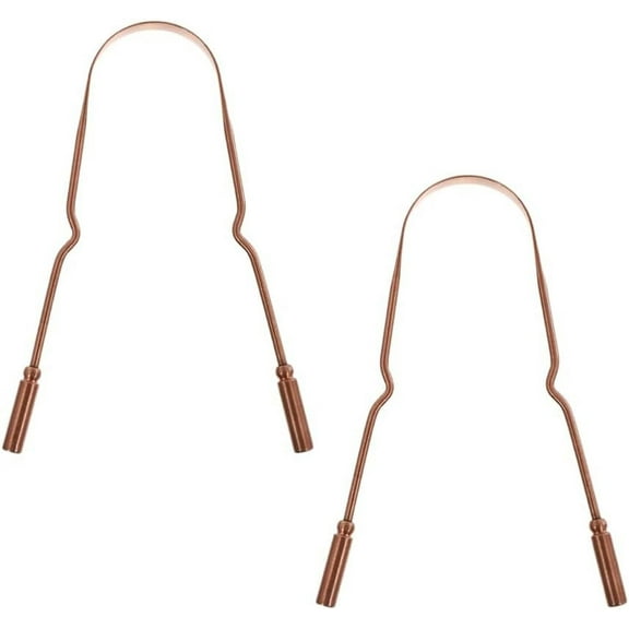 2 Pcs Copper Tongue Scraper Tongue Cleaner Bad Breath Tongue Brush Oral Care Scrapper Tool for Kids Adult Mouth Hygiene Kit Rose Gold Cleaning Tool Cleaning Tool