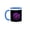 Blue/White, variant on 3drose, Macro Photograph of a Purple Aster on Black Background., 11oz Mug