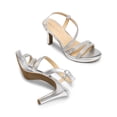 thumbnail image 3 of BURUDANI Women's Platform Strappy Heels High Heeled Sandals  Open Toe Comfortable Dressy Shoes with Adjustable Ankle Strap, 3 of 5