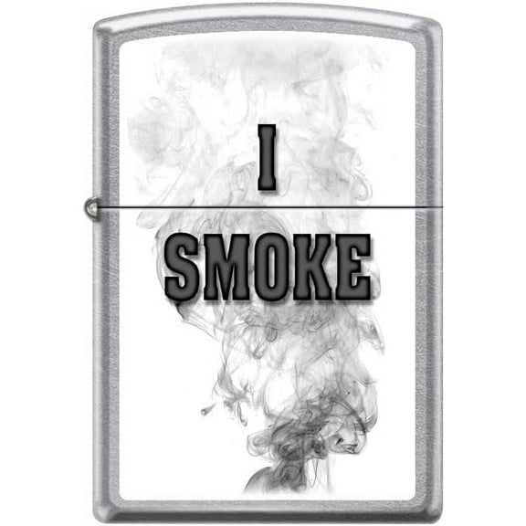 Zippo Lighter-I Smoke Design Street Chrome Windproof Lighter #Z5399