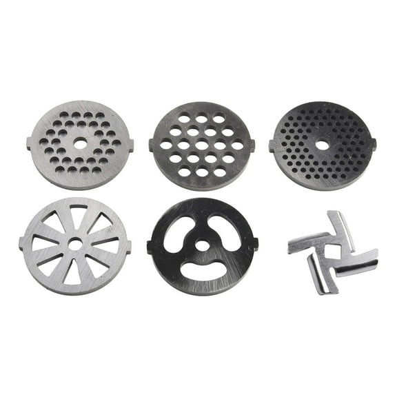 6Pcs Meat Grinder Mixer Plate Disc Stainless Steel Meat Grinder Blade 55Mm Replacement Parts Kitchen Equipment Accessories