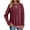 Wine Red, variant on MOSHU Color Block Sweaters for Women Crewneck Long Sleeves Fashion Tops Pullover Fall Lightweight Women Sweaters