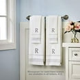 thumbnail image 2 of SKL Home Casual Monogram Hand Towel Set, R, 16x26, White 2 Pack, 2 of 5