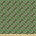 thumbnail image 2 of Ambesonne Geometric Fabric by the Yard Upholstery, Crisscrossing Waves, 1 Yard, Fern Green Reseda, 2 of 5