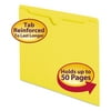 Smead Colored File Jackets w/Reinforced 2-Ply Tab, Letter, 11pt, Yellow, 100/Box -SMD75511