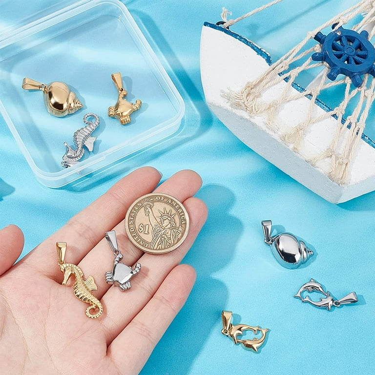 Stainless steel charms for jewelry making clearance