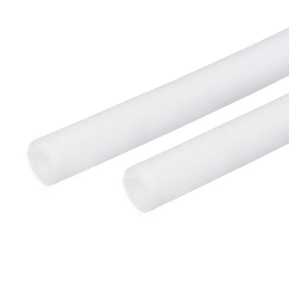 Uxcell 2 Pcs Foam Tube Sponge Protective Sleeve Heat Preservation Polyethylene Foamed Cotton White 0.4" x 0.8"