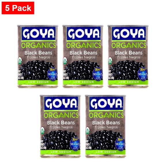 Goya Black Beans 15.5 oz - 5 Pack