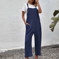 thumbnail image 2 of Socisucc Women Summer Fashion Sleeveless Bandage Square Neck Causal Pocket Long Jumpsuit, 2 of 8