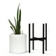 thumbnail image 4 of Maceta Cilindro Blanco Moderna Base De Metal Negra Interior/ext Macetas y maceteros Estilo moderno elegante y minimalista, 4 of 4