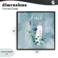 thumbnail image 3 of Stupell Industries French Country Floral Bathroom Rules Brush Black Framed Giclee Art, 12 x 12, by Nan, 3 of 7