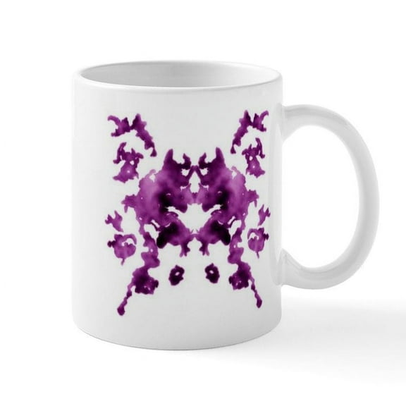 CafePress - Purple Rorschach Inkblot Mug - 11 oz Ceramic Mug - Novelty Coffee Tea Cup