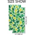 thumbnail image 3 of 2 Pack Premium Hand Towels - Ultra Soft & Highly Absorbent - Abstract Colorful Leaves Absorbent Washcloths for Bathroom Hotel Kitchen 30x15in, 3 of 6