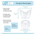 thumbnail image 2 of Lot45 Acrylic Beverage Bucket 2pc Set - 3.5 Liter Clear Party Beverage Tub Set, 2 of 2