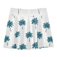 thumbnail image 2 of Girls' Skorts Elastic Waist Skorts with Inner Shorts Athletic Workout Shorts Skirts Teal Palm Tree Pattern X-Large, 2 of 9