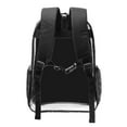 thumbnail image 2 of Honeii Black Print Clear Backpack Heavy Duty Transparent Bag 17" See Through BookBag for Women Men Adults Work Festival Sports Travel, 2 of 7
