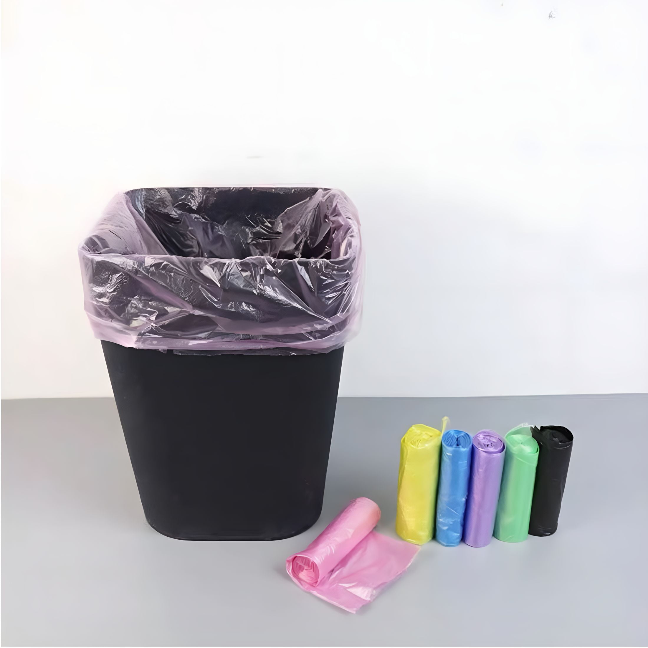 LAMIRO Trash Bags 500Pcs Random Colors Garbage Bags 25 Rolls 5 Gallon Kitchen Bathroom Trash Bag 17.7"×19.7"