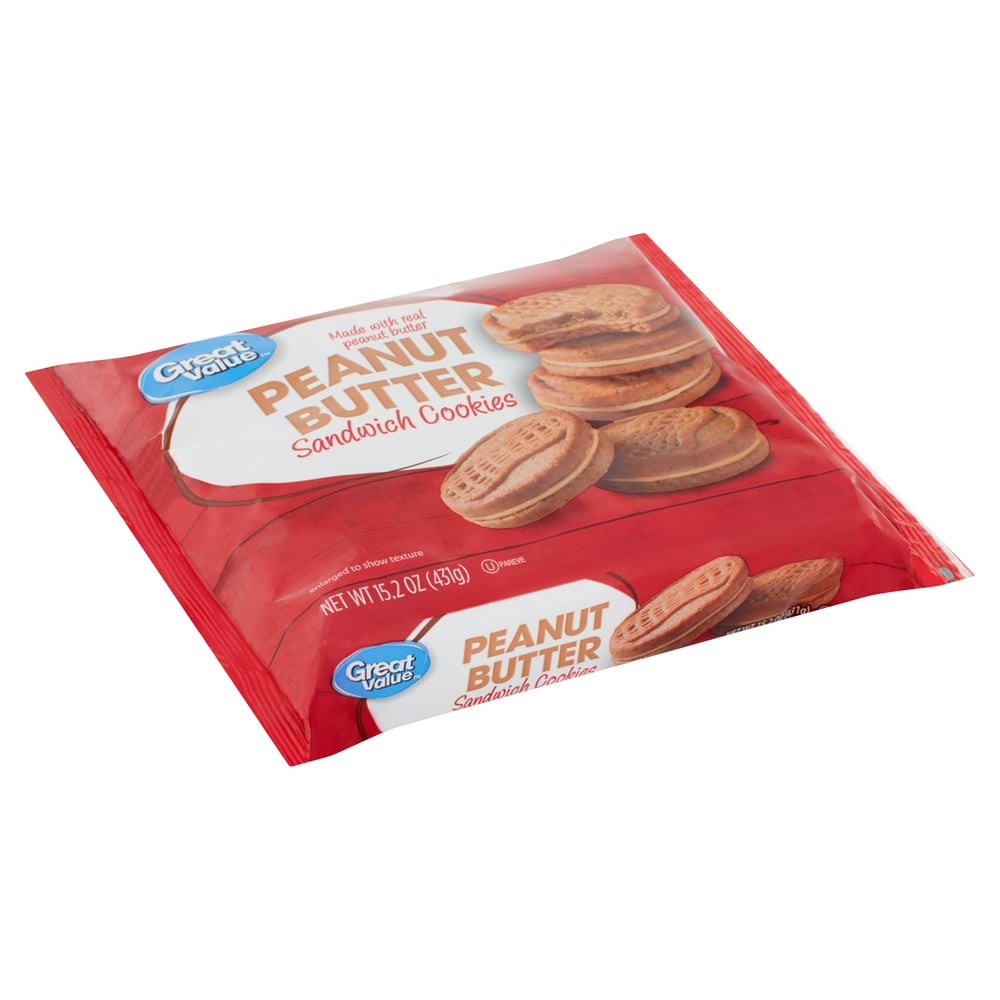 Great Value Peanut Butter Sandwich Cookies, 15.2 Oz.