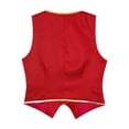 thumbnail image 2 of Sxiwei Mens Sleeveless Suit Vest Tuxedo Jacket Victorian Steampunk Gothic Waistcoat Halloween Red XXL, 2 of 7
