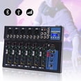 thumbnail image 3 of Mezclador de audio profesional para DJ de 7 canales, interfaz de consola, interfaz digital USB, MP3, Bluetooth, 48 V, Phantom Power, estéreo, estudio de DJ, streaming para grabación, podcasting, 3 of 7