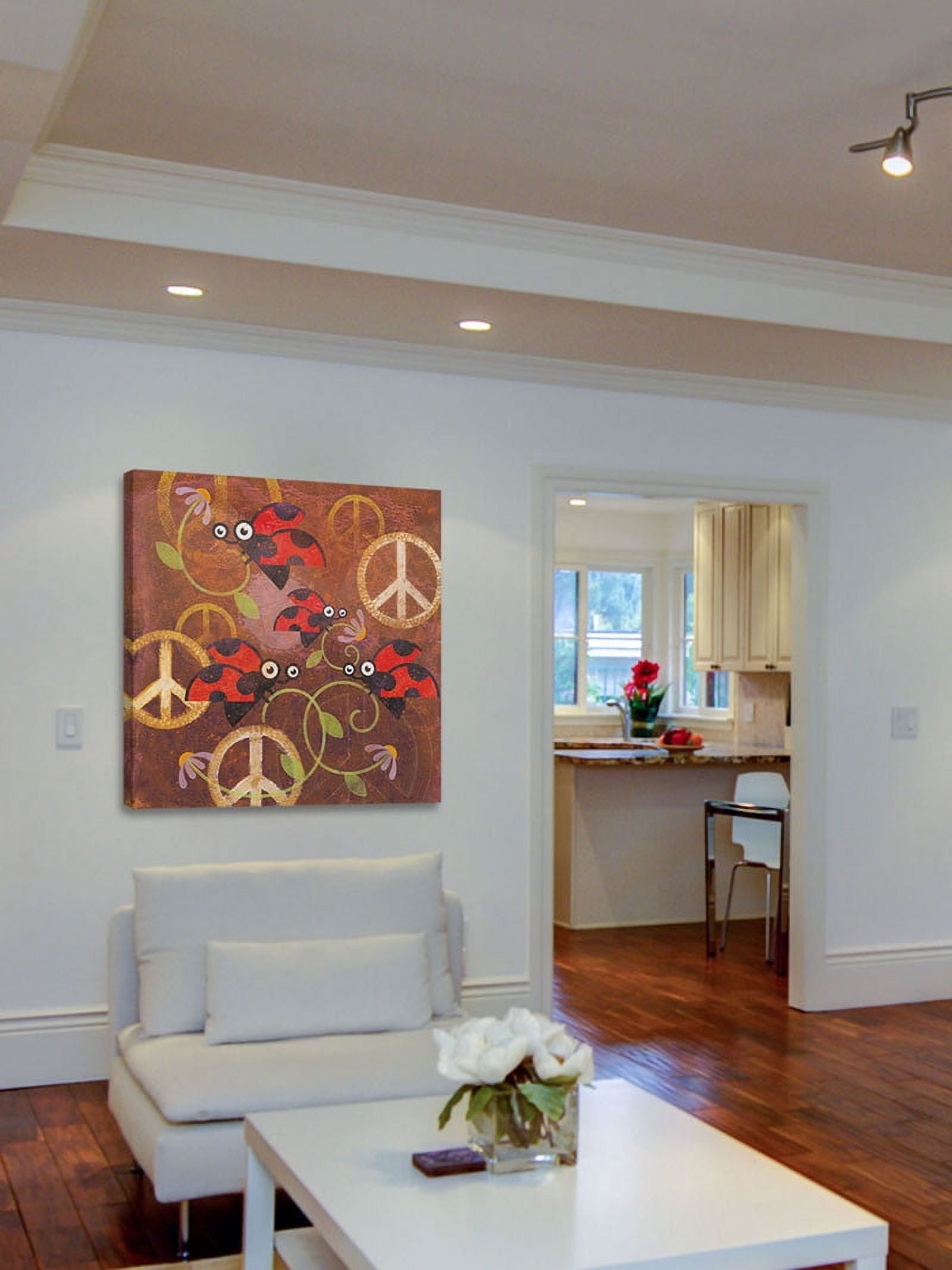 Marmont Hill "Peace Sign Ladybugs VI" Painting Print on Canvas