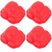 HOOWIFFY 4Pcs Silicone Car Model Molds Red and Sturdy for Home Crafting and Baking
