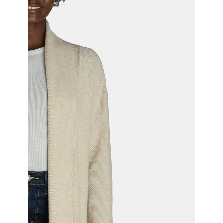 Time and Tru Women's Duster Cardigan Sweater, Midweight