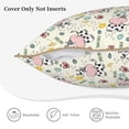 thumbnail image 5 of Fotbe Cute Cow Pattern Velvet Decorative Throw Pillow Covers with Elegant Piping, Soft Plush Cushion Cover for Sofa, Bed, Car, Office-20"x20", 5 of 8
