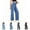 Blue, variant on Straight Leg Jeans for Women High Waisted Stretch Denim Pants with Pocket, Fashion Casual Elastic Waist Slim Fit Jean
