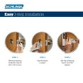 thumbnail image 4 of Schlage F10DEL716 Delfayo Door Lever with Standard Trim Hall & Closet Passage Handle, Aged Bronze, 4 of 9